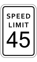 Speed Limit Sign 45