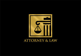 Wall Mural - attorney law firm logo design
