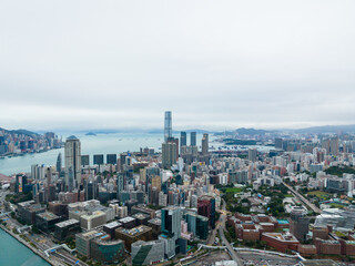 Poster - Aerial view of Hong Kong city