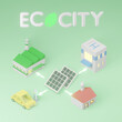 3D rendering of Ecological city concept