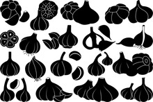 Garlic SVG, Garlic Silhouette, Garlic Clove Svg, Vegetable Svg, Garlic Icon Svg, Kitchen Item Svg, Garlic Bundle