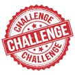CHALLENGE text on red round stamp sign