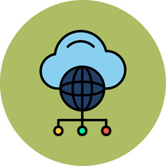 Wall Mural - Cloud Computing Icon