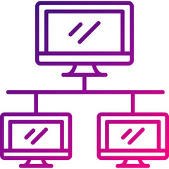 Wall Mural - Computer Networks Icon