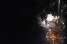 Fireworks On A Black Background
