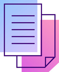 Wall Mural - icons document line gradient digital device application ui kit