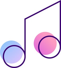 Wall Mural - icons music line gradient digital device application ui kit