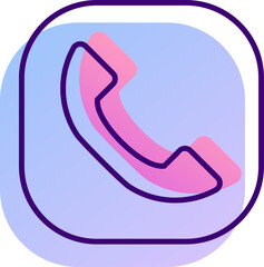 Wall Mural - icons call line gradient digital device application ui kit