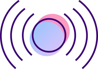 Wall Mural - icons wifi line gradient digital device application ui kit