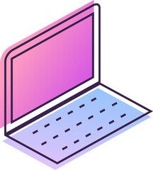 Wall Mural - icons labtop line gradient digital device application ui kit