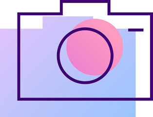 Wall Mural - icons camera line gradient digital device application ui kit