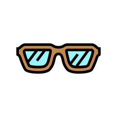 retro glasses optical color icon vector. retro glasses optical sign. isolated symbol illustration