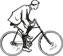 Vintage Bicycle Vector Png