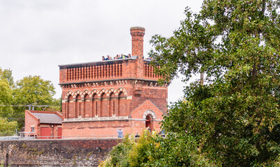 Wall Mural - Victorian Water Tower and walkway near St Pancras Lock, Kings Cross, London, England, UK, October 15, 2022