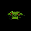 crocodile alligator icon logo design template