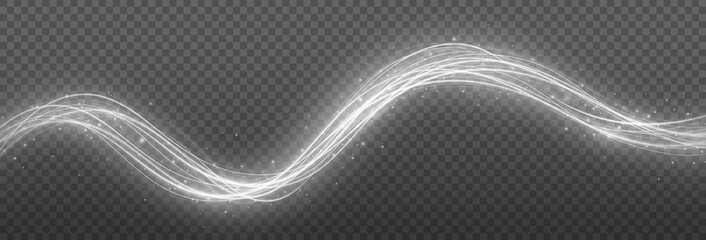 Wall Mural - golden sparkling light trail. magic light trail of glittering comet tail. shimmering golden wave wit