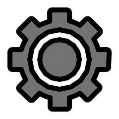 Sticker - Cog Vector Icon