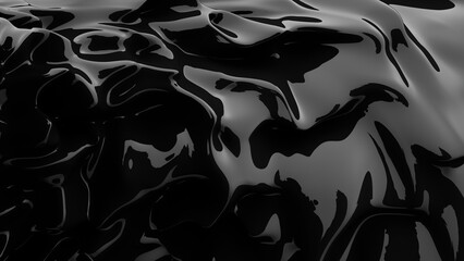 Wall Mural - Abstract black background. Oil, petroleum, rock-oil. 3d rendering