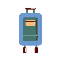 Wall Mural - blue suitcase with wheels