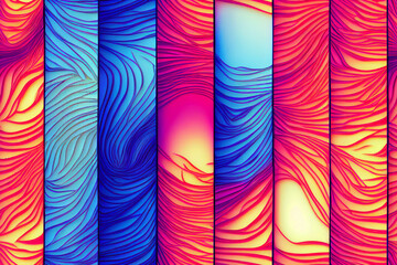 Wall Mural - Abstract Seamless Pattern Inspired by Wrinkling Time