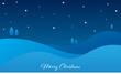 Merry Christmas - Geschenkkarte, Winterlandschaft, Banner, Vektor