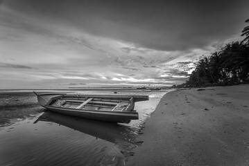 Wall Mural - Blackwhite Panorama Photos at batam bintan island Indonesia