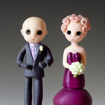 two wedding dolls