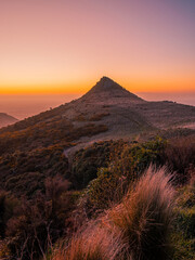 Wall Mural - Sunset view of Gibraltar Rock, Christchurch, New Zealand.