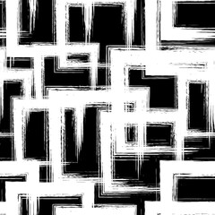 Wall Mural - abstract seamless pattern. geometric texture. repeated geometry brush strokes. grunge square backgro