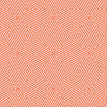 Vector Geometric Lines Seamless Pattern. Abstract Background In Pink And Orange Color. Retro Vintage 1960s - 1970s Style Graphic Texture With Stripes, Lines, Repeat Tiles. Trendy Creative Geo Design