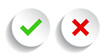 © ValGraphic - Check mark and cross mark button set
