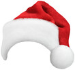 © Roman Samokhin - Santa Claus hat or Christmas red cap isolated on transparent background for quick isolation. Easy to selection object.