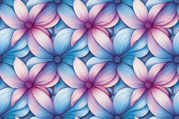 Wall Mural - seamless colorful floral pattern