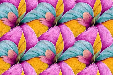 Wall Mural - seamless colorful floral pattern