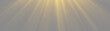 © Vitalii - Flash gold light with rays and spotlight. Golden star burst with sparkles. Translucent shine sun, bright flare. Sunlight glowing png effect. Yellow beam sunrays on transparent background. Vector