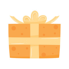 Poster - orange gift box present