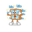 © dataimasu - window give lots of likes. cartoon vector