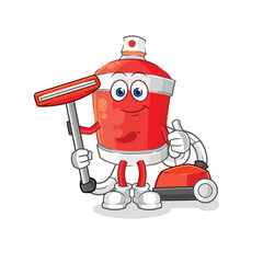 Canvas Print - chili spray clean with a vacuum . character vector