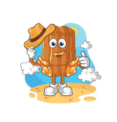 Canvas Print - cinnamon go on vacation. cartoon mascot vector