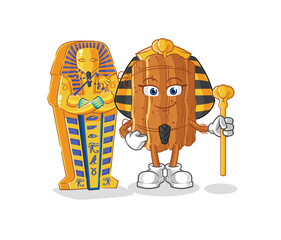 cinnamon ancient egypt cartoon. cartoon mascot vector