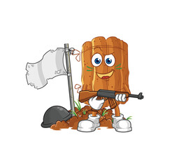 Canvas Print - cinnamon army character. cartoon mascot vector