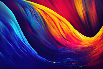 colorful abstract liquid wave background, flowing colorful liquid, Generative AI Art