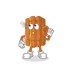 Sticker - cinnamon eavesdropping vector. cartoon character