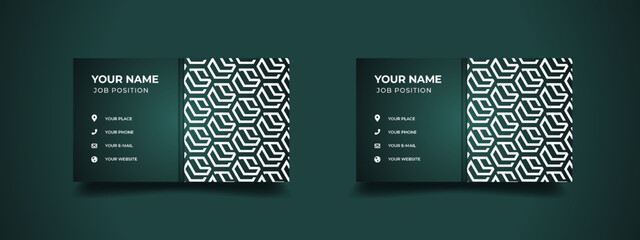Wall Mural - luxury business card design with dark background and elegant pattern