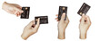 © PW.Stocker - A set, group of male hand hold a credit card isolated on transparent background..
