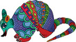 Mexican Designs colourful animals armadillo