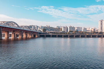 Scenery around the Han River in Seoul.