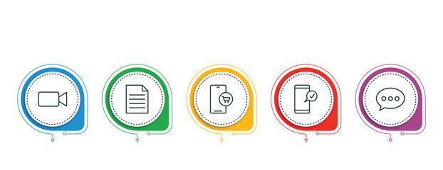 Sticker - editable thin line icons with infographic template. infographic for concept. included ,