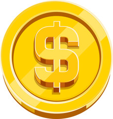 Wall Mural - gold coin icon