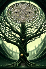 tree of life / spiritual tree - garden of eden - tree of the knowledge of good and evil - genesis - sacred / religious geometry symbol - metaphor of life and growth